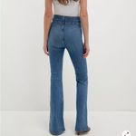 Free People WE THE FREE Jayde Flare Jeans size 25 High Waist *Hemmed* raw hem Photo 1