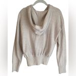 Banana Republic Hooded Zip Front Sweater S 22” p2p Oatmeal Heather $129 NWOT Photo 6