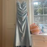 Kiss prom blue satin prom dress Size 14 Photo 1