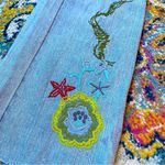 Vintage Y2K Bebe Distressed Patchwork Embroidered Jeans Blue Size 29 Photo 9