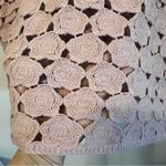 Bobeau  blush pink top, crochet knit style oversized boxy cut pullover, size M Photo 5