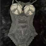 Daisy Fuentes Black Lace Cutout Bodysuit - Size Small Photo 1