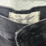 Free People NEW Avery Bermuda Jean Shorts Black Button Fly Raw Hem Sz 31 Biker Photo 5