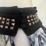 Gracia FASHION Bubble Hem Drop Waist Studded Halter Dress Sz Large Grunge Y2K Photo 8