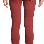 frame denim  Le High Raw Hem Skinny Ankle Jeans Burnt Henna Wash Size 24 Photo 1