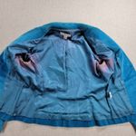 Petite Sophisticate Womens Blazer 2 Blue Velour Jacket Cropped Stretch Pockets Photo 6