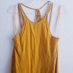 Free People  Wide Leg Bohemian Yellow Halter Jumpsuit Photo 2