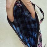 Vera Bradley Alpine Floral Small Crossbody Purse Black Purple Blue Photo 3