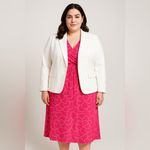 Boden Pink Dot Midi Dress Size 14 R Cotton Blend Photo 10