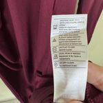 Vince Long Sleeve Ruched Midi Dress Black Rose Merlot Wine Medium Photo 7