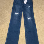 Risen LA Jeans triple button fly straight jeans 7/28 Distressed Wide Leg Blue Photo 0