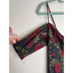 L'Agence  Kenna Silk Gown Black Red Roses Sz 12 Gothic Romance Photo 4