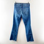 Mother Mid Rise The Double Insider Heel Jeans in Opposites Attract Blue 28 Photo 8