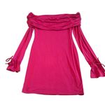 Majorelle  Freya Mini Dress Berry Red Off-Shoulder Stretch Long Sleeve Medium NWT Photo 8