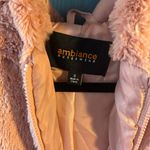 Ambiance Outerwear Pink Fluffy Jacket, Size Small Photo 1