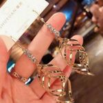 18K Gold Plated Twisted Wavy Tassel Dangle Drop Earrings for Women Photo 2