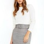 Cucux Belted Pencil Skirt Made in Japan Gray Photo 0