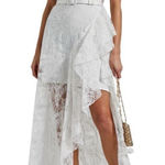 ONE33 Social embroidered tulle ruffle dress size 0 White Photo 0