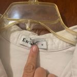 En Saison White Button Front Tunic Top Size M Photo 3