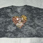 Billabong heart oversized top shirt loose grey medium new Photo 0