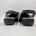 Softwalk  Salina Black Woven Leather Adjustable Heel Strap Clog Sandals 7 Narrow Photo 7