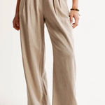 Abercrombie & Fitch Sloane Linen-Blend Tailored Wide Leg Pants Photo 0