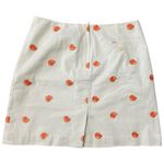 Lilly Pulitzer  Vintage White Label Size 4 White Orange Shell Embroidered Skirt Photo 1