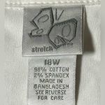 None Women's Y2K White Stretch Blazer With Pockets & Silver Hardware Size 18W Photo 1