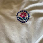 Vintage 80s 90s Flowers Blast Zipper Sweatshirt White Size M Photo 1