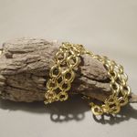 Gold Chain Size 32 Link Double Link Belt Buckle Vintage Style Adjustable Plated Photo 8