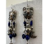 Vintage Sterling Silver Kitty Cat Chandelier Earrings Photo 1
