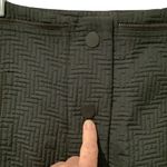 Etcetera  Black Genuine REAL Leather & Textured Wool Pencil Skirt EC Photo 9