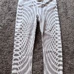 Alo Yoga  Gray and White Patterned Cropped Leggings Photo 0