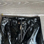 I am gia I.AM.GIA Nikole Faux Leather Pants Women XS Black Patent Shiny Slim Straight Photo 8
