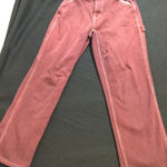 PacSun Carpenter Pants WomensBurgundyCottonBlend Utility Pocket Workwear size 26 Photo 0