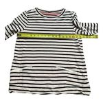 Talbots  Striped Long Sleeve Top with Zip Pockets Black‎ and White Striped Size L Photo 4