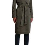 Avec Les Filles NEW  Water Resistant Trench Coat Army Green, Lined Size S Photo 1