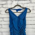 J.Crew  Ruched One-Piece Swimsuit Women’s 12 Blue V-Neck Tactel Nylon Summer Photo 4
