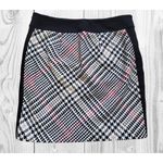 White House | Black Market Skirt Size 8 Black Cream Plaid Mini Above Knee EUC Cute Photo 2