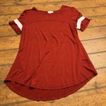 Ultra Flirt  Small Red White Stripe Short Sleeve Jersey‎ Tshirt Photo 0