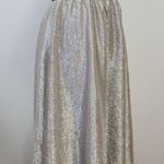 LuLaRoe  Lola metallic silver a-line skirt size small Photo 3