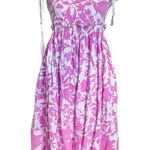 Peter Som Collective Pink Floral Midi Dress Photo 2