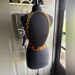 Oscar de la Renta Vintage 90s  leopard print jungle faux wrap one piece, size 8 Photo 6