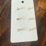 Halloween Stud Earrings Set – Ghosts, Candy Corn & Purple Pumpkins White Photo 2