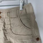 American Vintage vintage Y2K 2000s retro Tan & cream cargo shorts with pockets and button details Photo 7