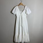 Cleobella  Ashlyn Organic Cotton Dobby Midi Dress Women's Small White Flowy NWOT Photo 5