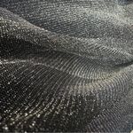 Vintage Y2K Handkerchief Hem Sheer Layered Black Metallic Skirt Sparkle Med Photo 10