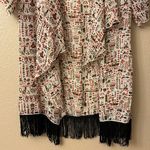 LuLaRoe MONROE Size SMALL Fringe Kimono Wrap Coverup Boho Ethnic Earthy Photo 5