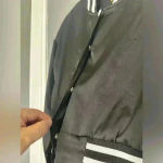 Daisy  Black and White Bomber Women's Jacket (491) Photo 5