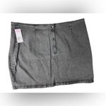 Wild Fable Women's 24 Plus Black Notch Front Seamed Denim Mid-Rise Mini Skirt Photo 2